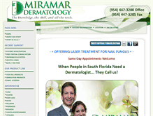 Tablet Screenshot of miramardermatology.com